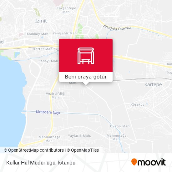Kullar Hal Müdürlüğü harita