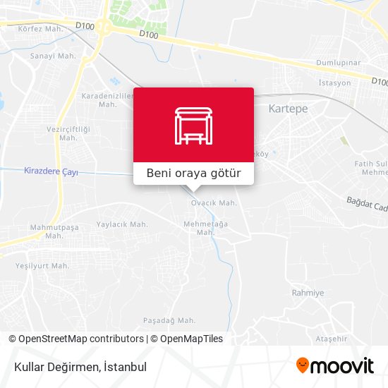 Kullar Değirmen harita