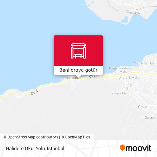 Halıdere Okul Yolu harita