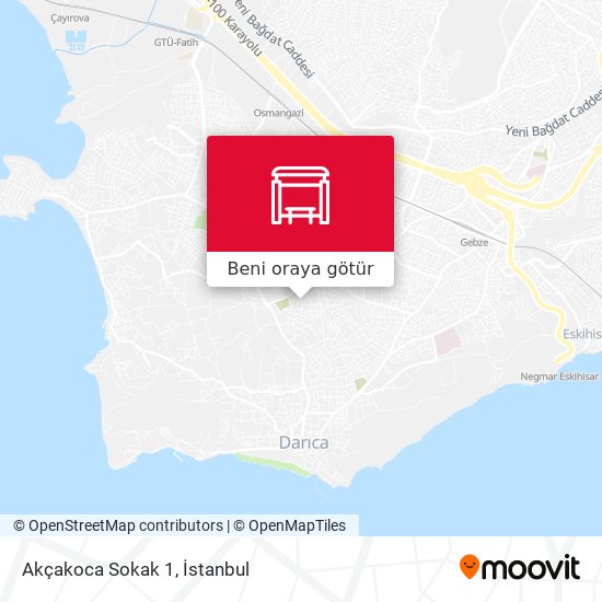 Akçakoca Sokak 1 harita