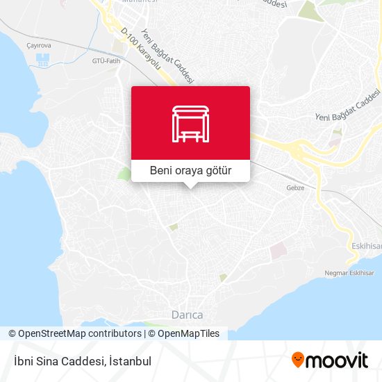 İbni Sina Caddesi harita