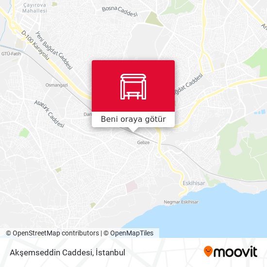Akşemseddin Caddesi harita