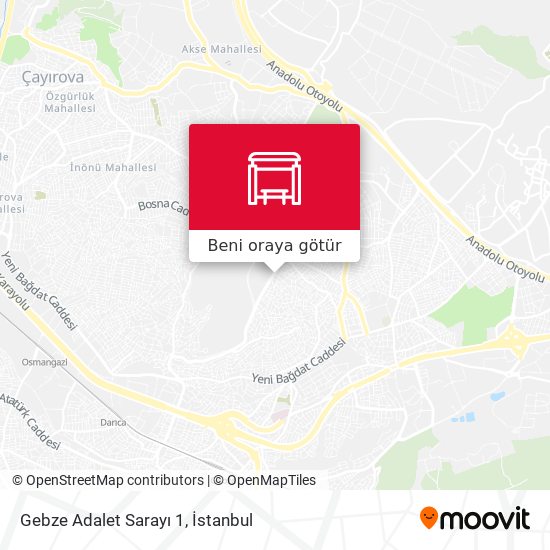 Gebze Adalet Sarayı 1 harita