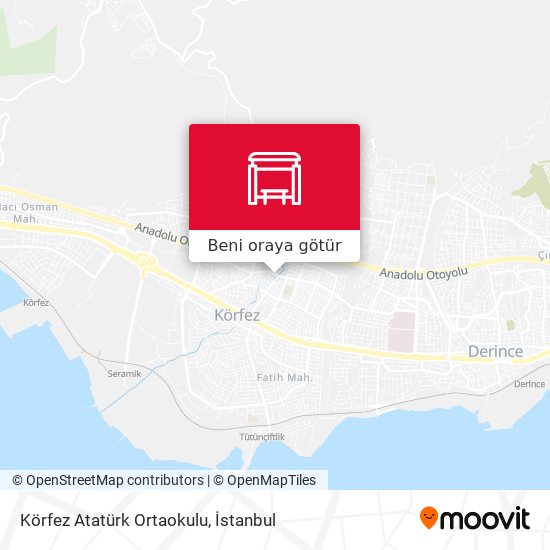 Körfez Atatürk Ortaokulu harita