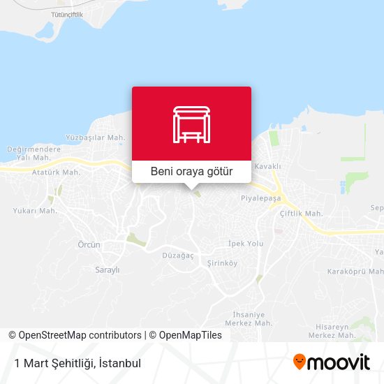 1 Mart Şehitliği harita