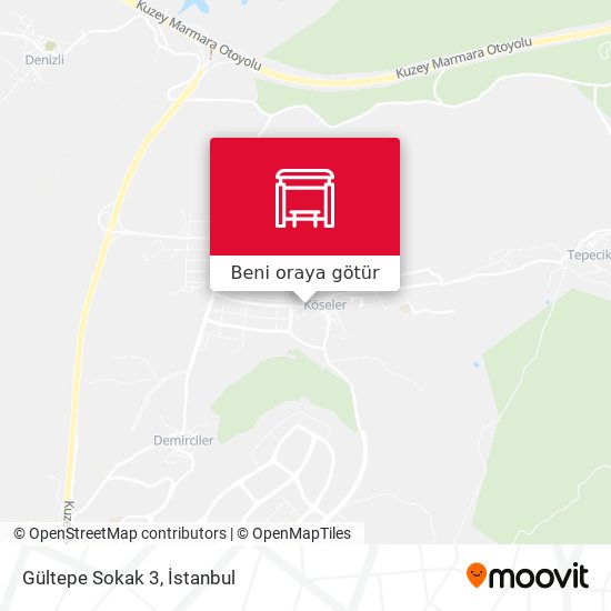 Gültepe Sokak 3 harita