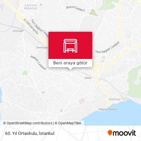 60. Yıl Ortaokulu harita