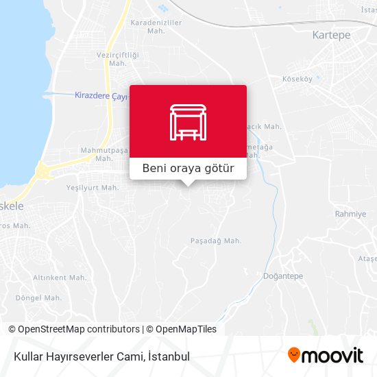 Kullar Hayırseverler Cami harita