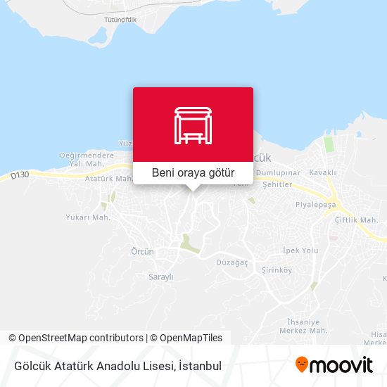 Gölcük Atatürk Anadolu Lisesi harita