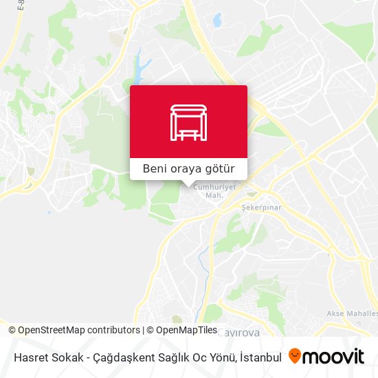 Hasret Sokak - Çağdaşkent Sağlık Oc Yönü harita