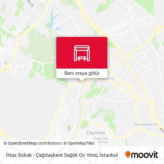İhlas Sokak - Çağdaşkent Sağlık Oc Yönü harita