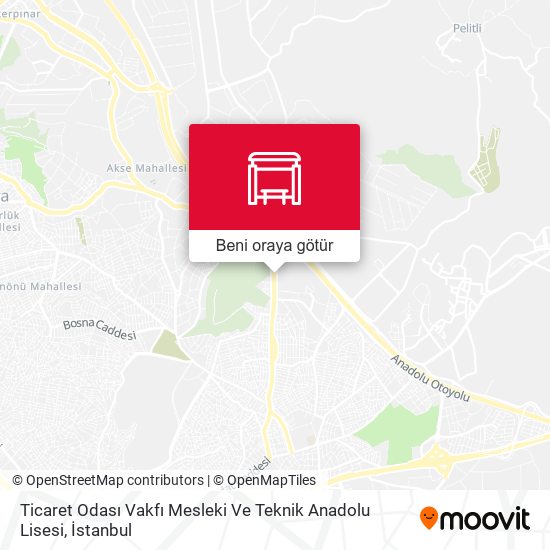 Ticaret Odası Vakfı Mesleki Ve Teknik Anadolu Lisesi harita