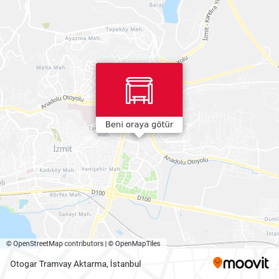 Otogar Tramvay Aktarma harita