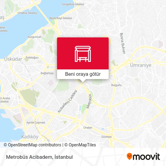 Metrobüs Acibadem harita