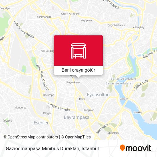 Gaziosmanpaşa Minibüs Durakları harita
