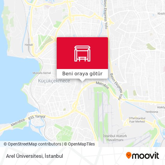 Arel Üniversitesi harita