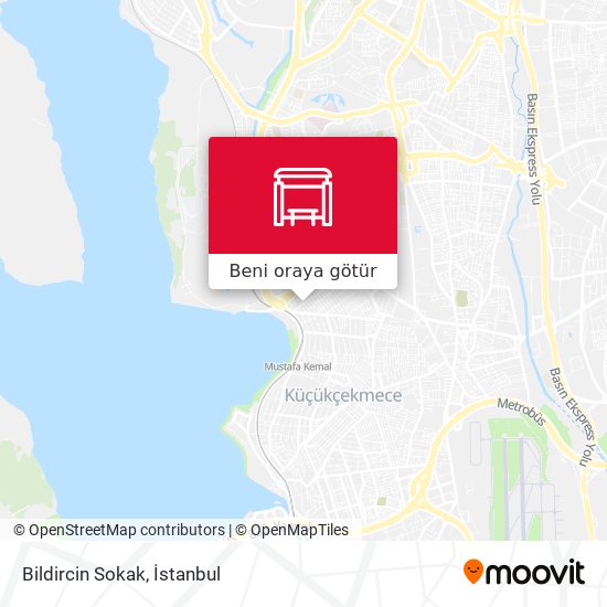 Bildircin Sokak harita