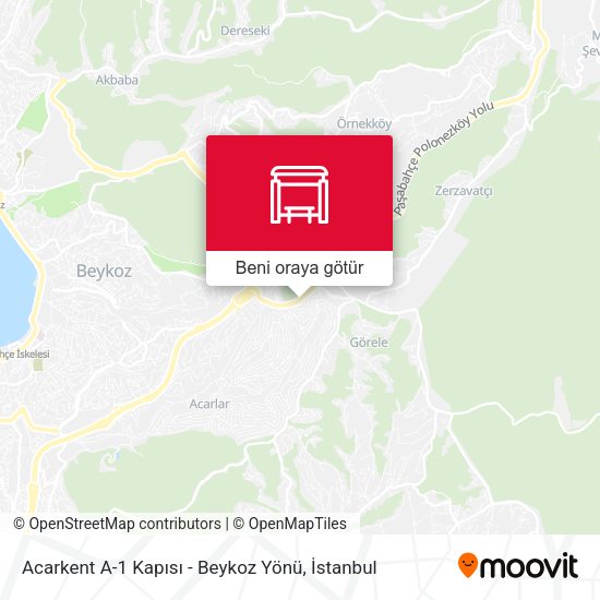 Acarkent A-1 Kapısı - Beykoz Yönü harita