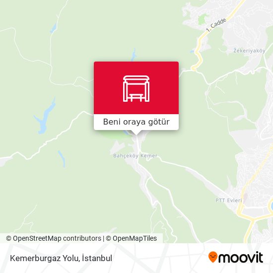 Kemerburgaz Yolu harita