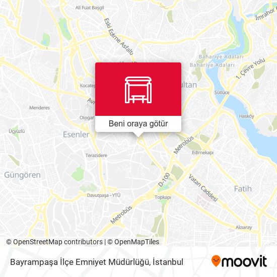 Bayrampaşa İlçe Emniyet Müdürlüğü harita