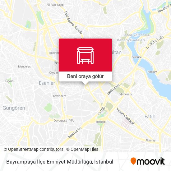 Bayrampaşa İlçe Emniyet Müdürlüğü harita