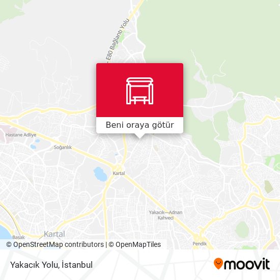 Yakacık Yolu harita