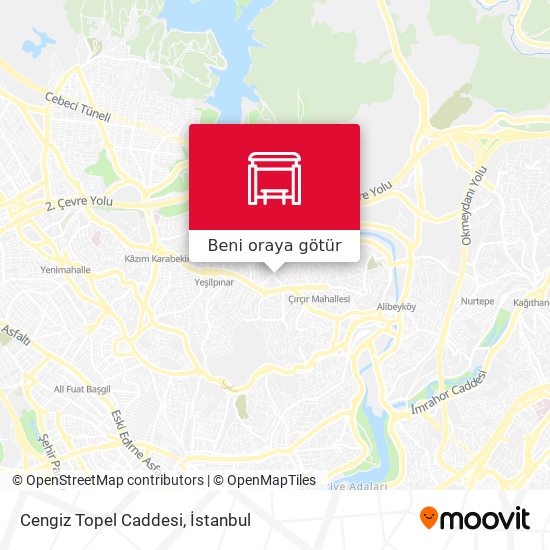 Cengiz Topel Caddesi harita