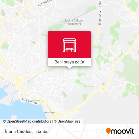 İnönü Caddesi harita