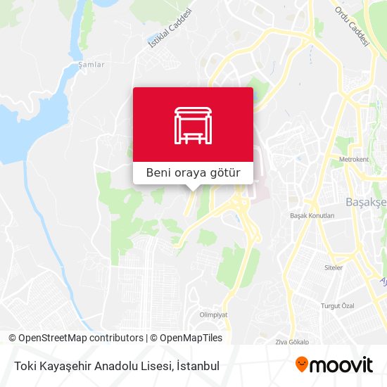 Toki Kayaşehir Anadolu Lisesi harita