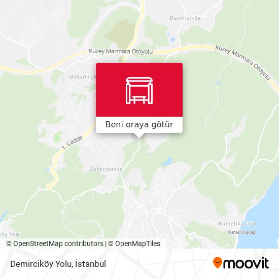 Demirciköy Yolu harita