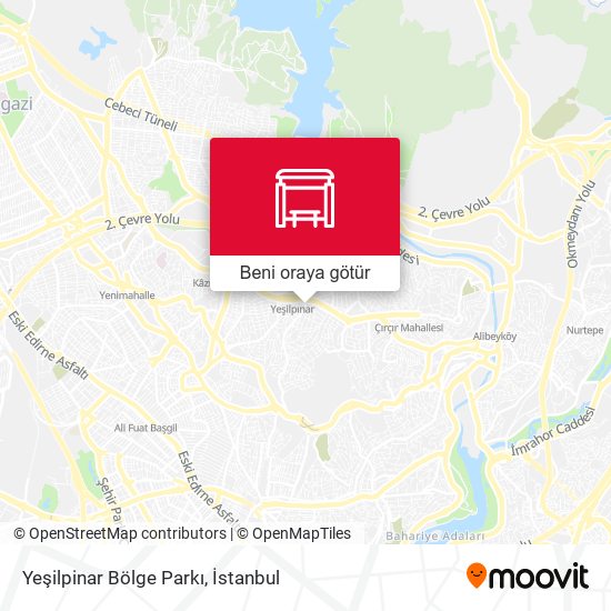 Yeşilpinar Bölge Parkı harita