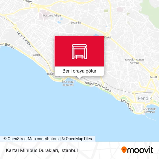 Kartal Minibüs Durakları harita