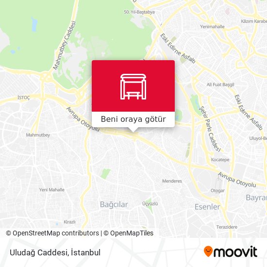 Uludağ Caddesi harita