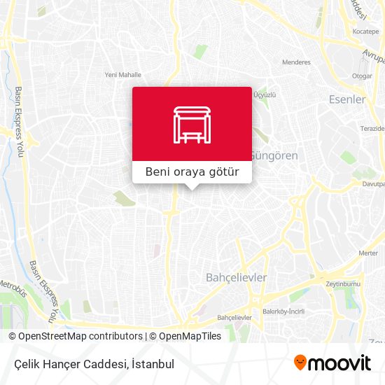 Çelik Hançer Caddesi harita