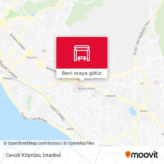 Cevizli Köprüsü harita