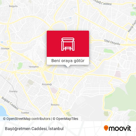 Başöğretmen Caddesi harita