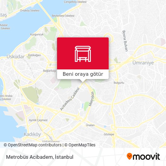 Metrobüs Acibadem harita