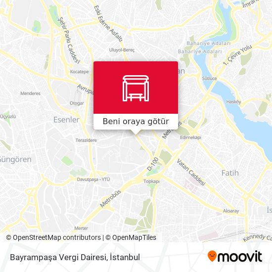 Bayrampaşa Vergi Dairesi harita