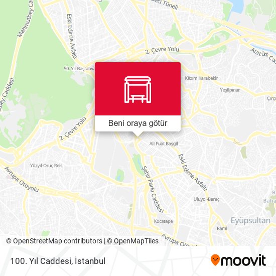 100. Yıl Caddesi harita