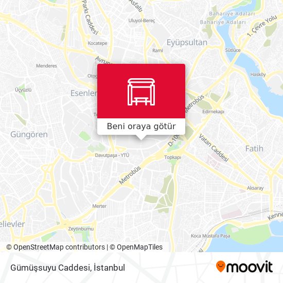 Gümüşsuyu Caddesi harita