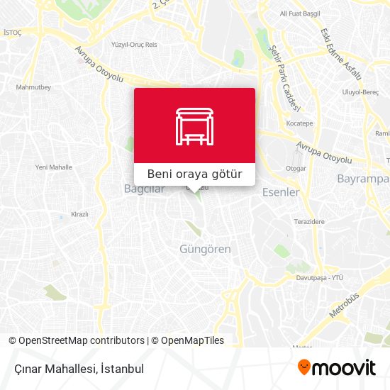 Çınar Mahallesi harita