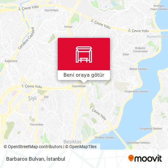 Barbaros Bulvarı harita