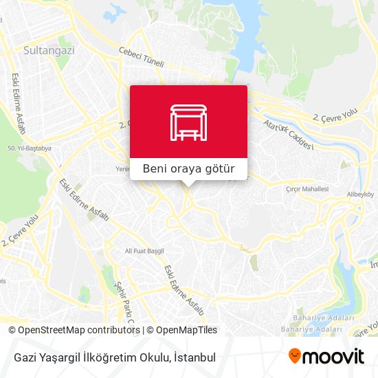 Gazi Yaşargil İlköğretim Okulu harita
