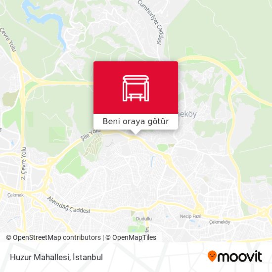 Huzur Mahallesi harita
