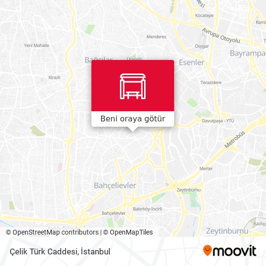 Çelik Türk Caddesi harita