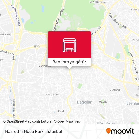 Nasrettin Hoca Parkı harita