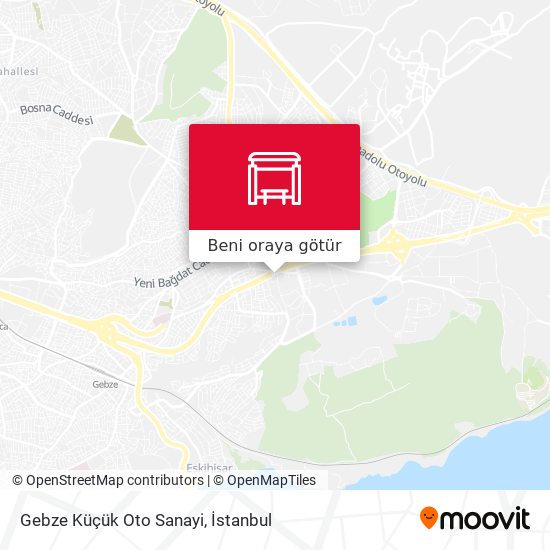 Gebze Küçük Oto Sanayi harita