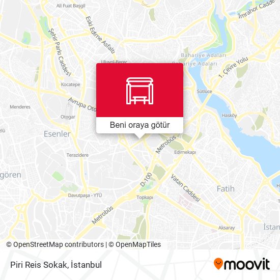 Piri Reis Sokak harita