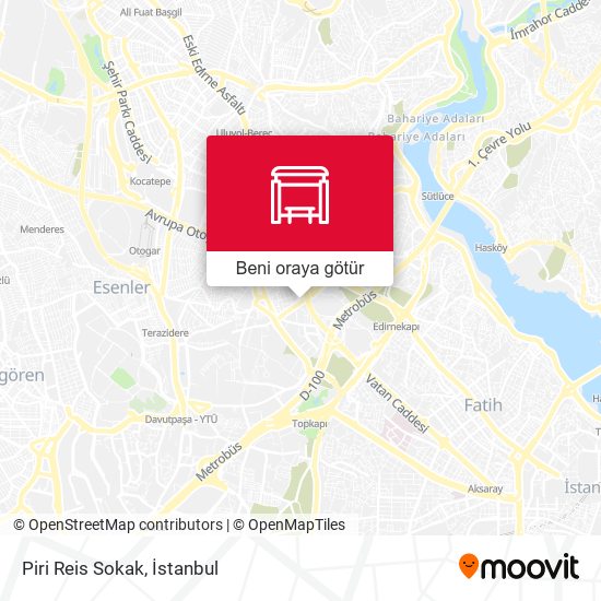Piri Reis Sokak harita