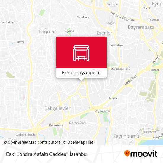 Eski Londra Asfaltı Caddesi harita